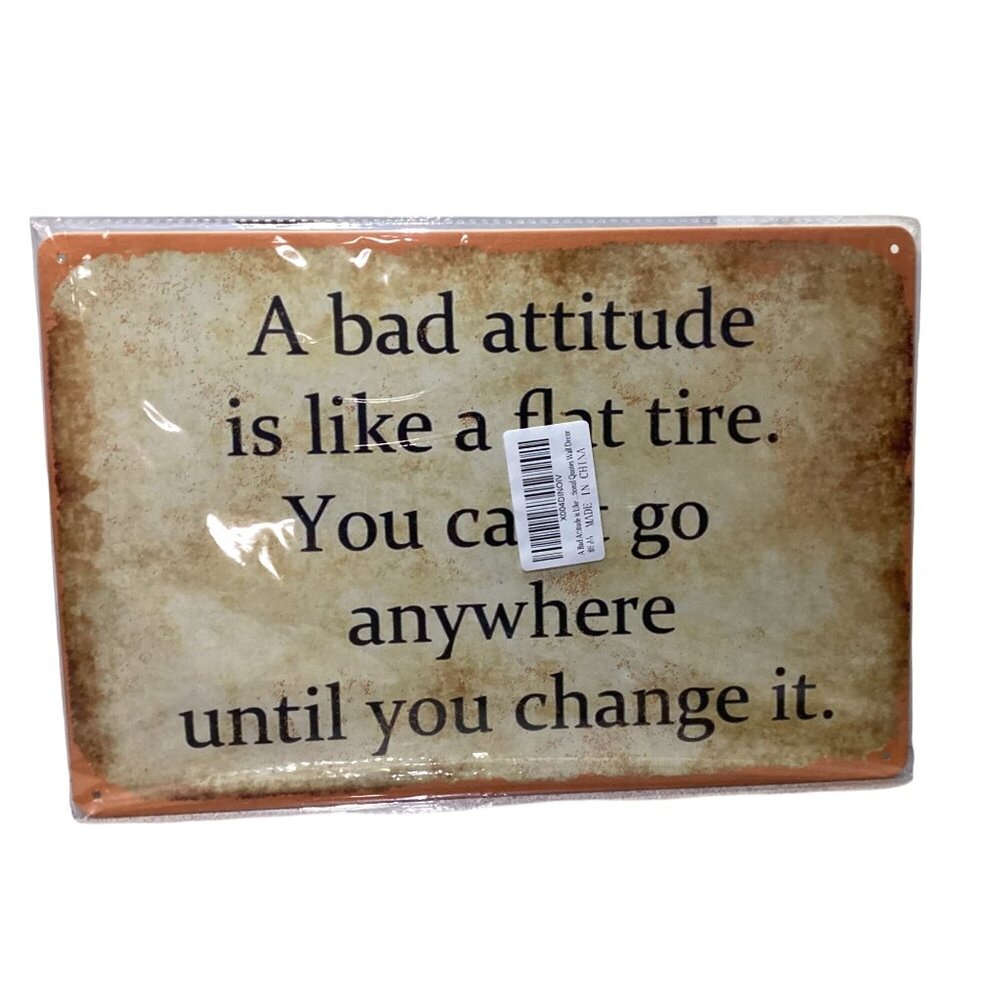 A Bad Attitude Media Golden Era Pin Up Art Tin 12"x 8" Sign Art New